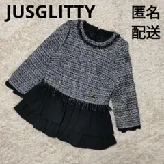 JUSGLITTY　ジャスグリッティー　金釦　ツイード　プルオーバー　ペプラムのサムネイル