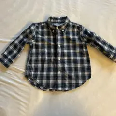 く*め様 Ralph Lauren チェック柄 ボタンダウン長袖シャツ 12M