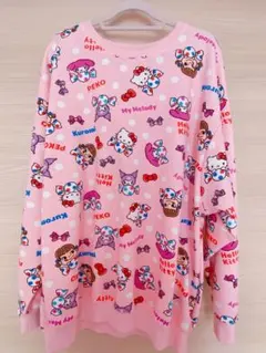 ペコちゃん　スウェット　キティコラボ　トレーナー　部屋着　しまむら　Lサイズ