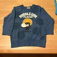 ミキハウス　ダブルビー　バブルガムアフロ トレーナー100cm 迷彩ブルー