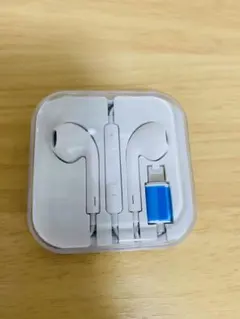 有線イヤホン iPhone用 ライトニングイヤホンマイク付き通話可 ホワイト