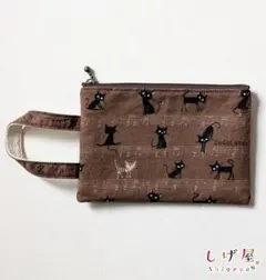 ハンドメイド　持ち手付きファスナーポーチ　16cmファスナー　CoCoLand