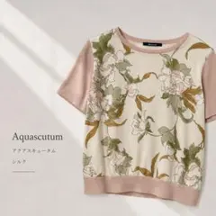 91美品 aquascutum シルク　フラワー　ニットのサムネイル