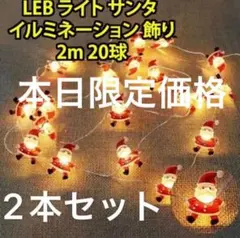 値下げ⤵️2本セット　クリスマスプレゼント サンタクロース オーナメント