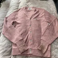 Lacoste ピンク カーディガン Lサイズ 古着