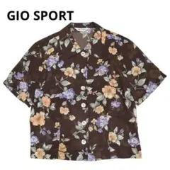 GIO SPORTジオスポーツ　90'sシアー花柄ブラウス　透け感　羽織りレトロ