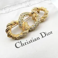 3084 極美品✨Dior　ブローチ　CD　ロゴ　希少　刻印