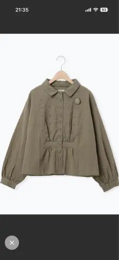 サマンサモスモス【Cross×Staff】ブローチ付シャツジャケットのサムネイル