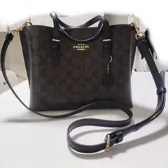 COACH ショルダーバッグ モリートート 2way シグネチャー