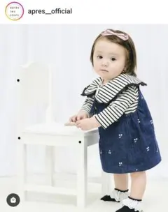 【 未使用 】 apres les cours デニム ジャンスカ　80サイズ