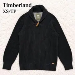 Timberland ❤️ ニット セーター XS 黒 ショールカラー 綿100