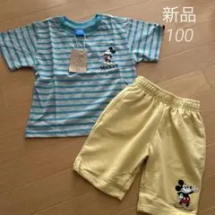 デニム＆ダンガリー ミッキーTシャツ＆スウェットハーフパンツ 120 