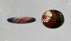 おすすめセット割引七宝焼多色模様と花模様のブローチ2点セット