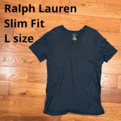 Ralph Lauren 半袖 Tシャツ L ポニー刺繍 グレー スリムフィット