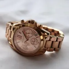 MICHAEL KORS ピンクゴールド デイト クロノグラフ 腕時計 1388のサムネイル