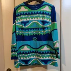 Vintage 幾何学模様 長袖カットソー