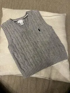 ポロ・ラルフ・ローレン ケーブルニットベスト グレー