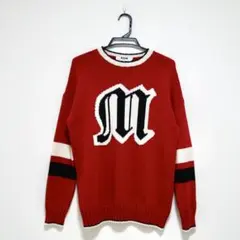 MSGM ロゴ Mニット セーター レッドのサムネイル