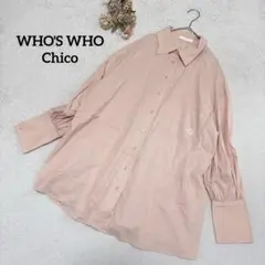 【フーズフーチコ】ロングシャツ F 長袖 オーバーシャツ 体型カバーのサムネイル