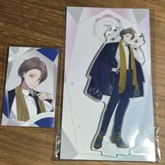にじさんじ7周年　加賀美ハヤト　箔押しアクリルスタンド　ランダムチェキ風カード