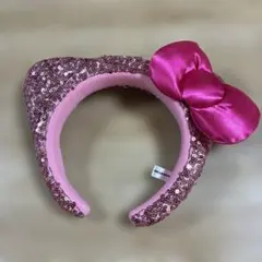 ユニバ USJ キティちゃんスパンコールカチューシャ ピンク