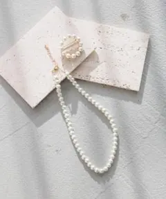 新品未開封　GLOBAL WORK ネックレス パールネックレス＆ブローチ