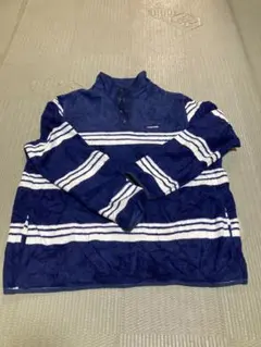 Lands' End フリースジャケット XL ネイビー/ホワイト