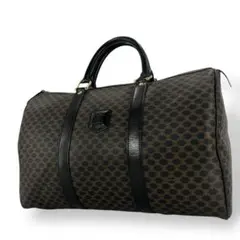 ■ 46010★セリーヌ ボストンバッグ マカダム柄 レザー トリオンフ　ハンド CELINE ほぼ未使用 セリーヌ ヴィンテージ マカダム ブラゾン
