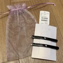 新品　Kastane カスタネ　ロングロゴピンセット　ベアアクセサリー　ブラック