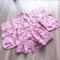 花柄ピンク浴衣・甚平（110サイズ）