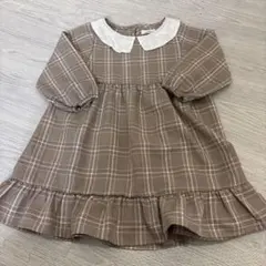 PAIR MANON ブラウンチェック ワンピース 100cm