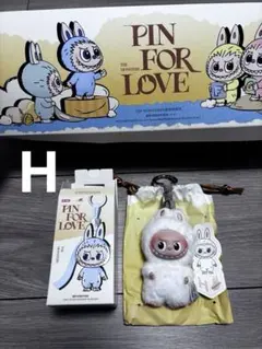 ラブブ LABUBU PIN FOR LOVE ミニラブブ イニシャル 【H】
