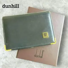 dunhill レザー 名刺入れ ブラック ゴールド金具 メンズ 箱付き　訳ありのサムネイル