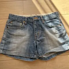 x-girl デニムショートパンツ ライトブルー