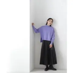 【ナチュラルビューティーベーシック】モックネックプルオーバー