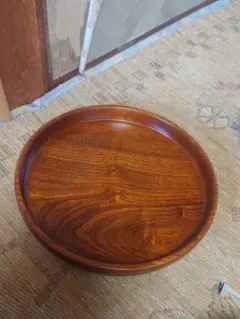 お盆　欅　木製お盆　丸盆