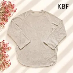 ケービーエフ 상태좋음 ✨パイルラグランTEE グレージュ系ONE 長袖 カットソー