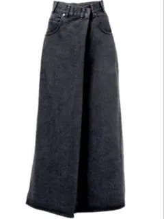 STUNNING LUREスタニングルアーロングデニムスカート黒