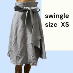 No.115 (☆)swingle リボン付き巻きスカートのサムネイル