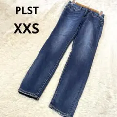 PLST プラステ スキニーデニムパンツ ブルー 無地 綿 カジュアル/XXSのサムネイル