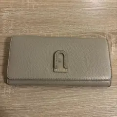 FURLA グレー レザー 長財布