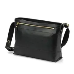 タケオキクチ 定価2万9700円 黒 B5 ソフト牛革 レザーショルダーバッグ