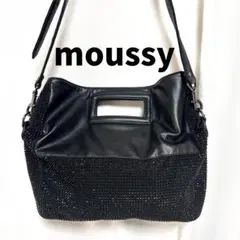 【美品】moussyマウジースタッズ ラインストーン 2WAYショルダーバッグのサムネイル