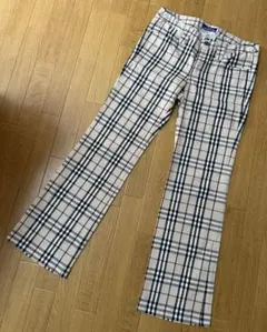 バーバリー　ブルーレーベル　36 チェック　パンツ