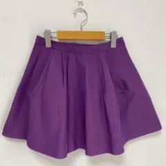 【Chesty/チェスティ】紫　パープル　フレアスカート【0】日本製　ミニスカのサムネイル