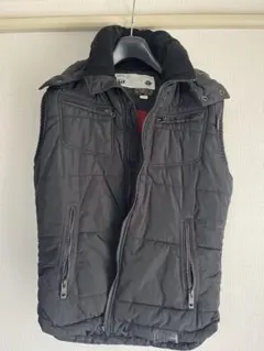 【値下げ】DIESEL ダウンベスト フード付き ブラック