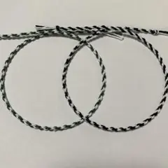 ハンドメイドミサンガ2本セット　アンクレット　WH×カーキ・BK