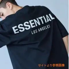ESSENTIALS バックプリント半袖 Tシャツ ブラック Mサイズ