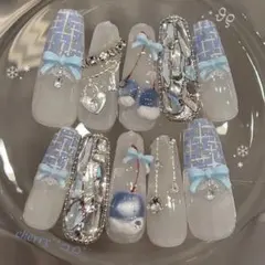 ネイルチップ 推し活 ワンホン フレンチガーリー さくらんぼ バレンタイン 韓国