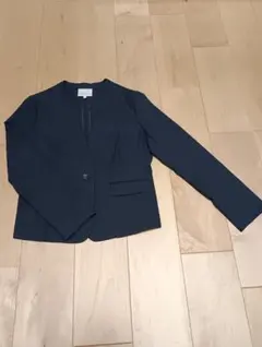 ネイビー ノーカラージャケット 11AR